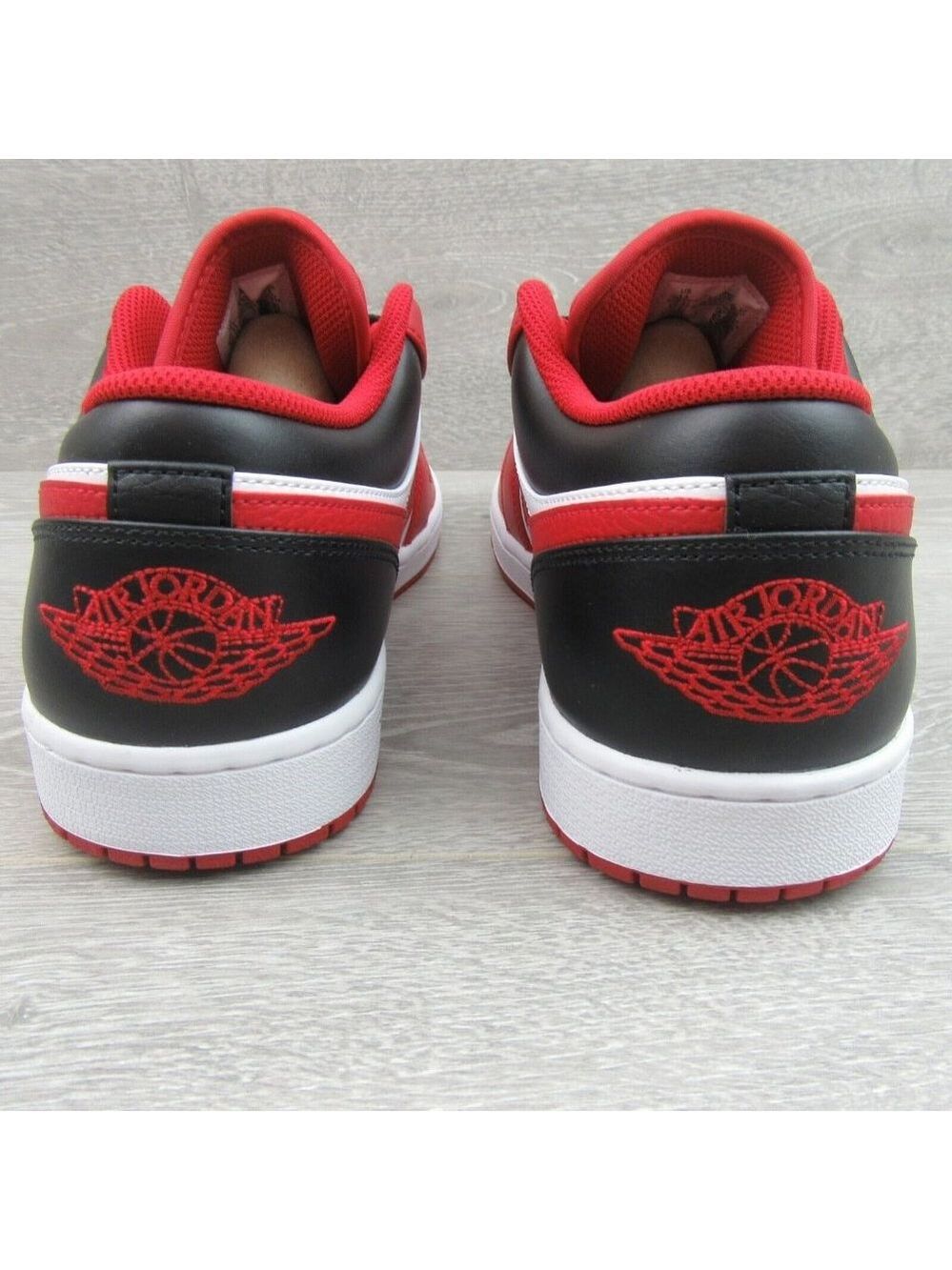 Air Jordan 1 Low Bulls Black Gym Red Shoes Mens Size 13 NEW - Picture 8 of 14